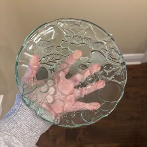 Clear Embossed Glass Plate